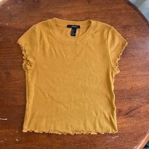 Mustard yellow/ orange crop top